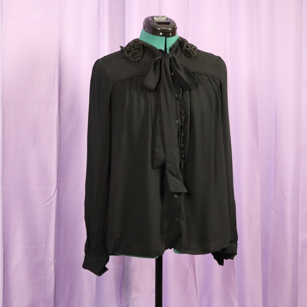 AXARA Bow Neck Blouse